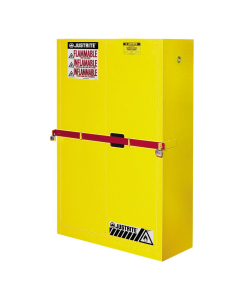 Justrite High-Security 29884 45 Gal Flammable Storage Cabinet (Shown in Yellow, Padlocks Not Included)