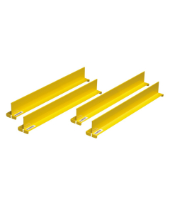 Justrite 29990 Shelf Dividers for 18" Shelf, Set of 4, Yellow