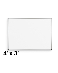 Best-Rite ABC Aluminum Trim 4 x 3 Porcelain Magnetic Whiteboard