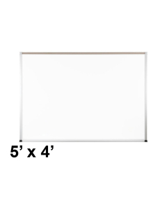 Best-Rite 2H2NF-M ABC Trim 5 ft. x 4 ft. Porcelain Magnetic Whiteboard with Maprail