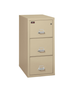 FireKing 3-Drawer 31" Deep 2-Hour Rated Fireproof File Cabinet, Legal - Shown in Parchment