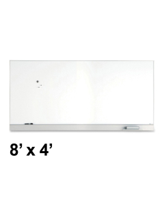 Iceberg Polarity 8' x 4' Aluminum Frame Magnetic Painted Steel Whiteboard