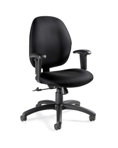 Global Graham 31443NBK-PB09 Ergo-Tilter Fabric Low-Back Office Chair, Black
