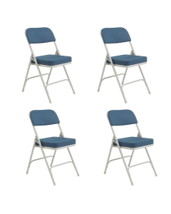 NPS 2300 Series Fabric Cushion Double Hinge Folding Chair, 2-Pack (Shown in Blue)