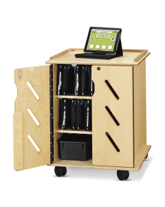 Jonti-Craft 32 Tablet and Laptop Charging Cart with Cubbie-Trays