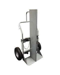 Justrite 600 to 1000 lb Firewall Double Cylinder Hand Trucks (Shown with 16" Pneumatic Wheels)