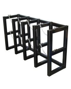 Justrite 4-Wide Cylinder Barricade Storage Racks (Shown with 4 cylinder capacity)
