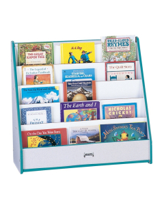Jonti-Craft Rainbow Accents Flushback Pick-a-Book Display Stand (Shown in Teal)