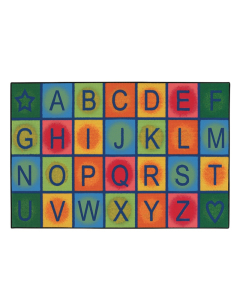 Carpets for Kids Simple Alphabet Blocks Rectangle Classroom Rug