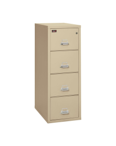 FireKing 4-Drawer 31" Deep 2-Hour Rated Fireproof File Cabinet, Letter - Shown in Parchment