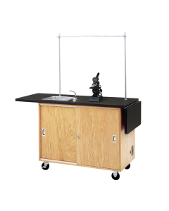 Diversified Woodcrafts 48" W Science Demo Mobile Lab Table with Sink & Storage