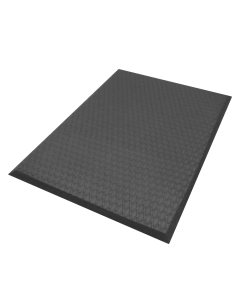 Cushion Max 414 Rubber Back Anti-Fatigue Floor Mats, Black