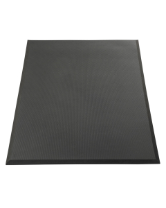 NoTrax 425 Revive RS Solid 3' x 5' Sponge Back Rubber Anti-Fatigue Floor Mat, Black