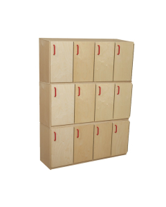 Wood Designs Stacking Locker, 3 Units