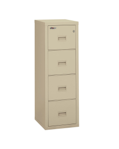 FireKing Turtle 4-Drawer 22" Deep 1-Hour Rated Fireproof File Cabinet, Letter & Legal (Shown in Parchment)