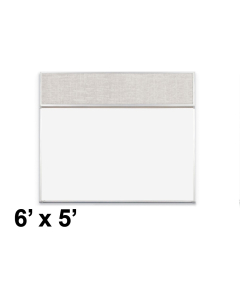 Best-Rite Style-C 6 x 5 Combo-Rite Tackboard and Porcelain Magnetic Combination Whiteboard (Shown in Sterling)