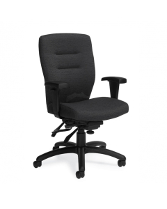 Global Synopsis 5081-3 Fabric Multi-Tilter Mid-Back Executive Office Chair (coal black)