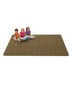 Carpets for Kids KIDply Soft Solids Rectangle Classroom Rug, Brown Sugar