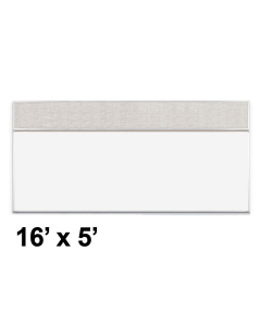 Best-Rite Style-C 16 x 5 Combo-Rite Tackboard and Porcelain Magnetic Combination Whiteboard (Shown in Sterling)