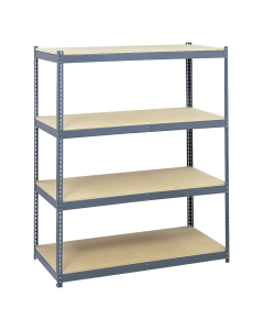 Safco 33" D x 69" W x 84" H 4-Shelf Archival Steel and Particleboard Shelving Unit