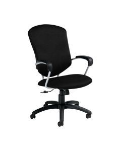 Global Supra 5330-4 Tilter High-Back Office Chair, Loop Arms (Shown in Black)