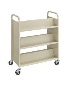 Safco Scoot 36" W 6-Shelf Double-Sided School Book Cart