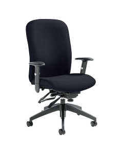 Global Truform 5450-3 Fabric Multi-Tilter High-Back Office Chair. Shown in Black