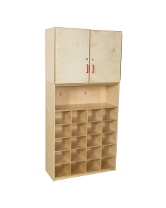 Wood Designs 20 Cubbie Tray Vertical Classroom Storage Cabinet