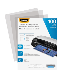Fellowes 3 Mil Letter-Size Laminating Pouches, 100/Pack