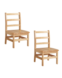 Jonti-Craft 12" Seat Height Instructor’s Ladderback School Chair, Pair