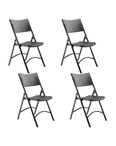NPS 600 Series Plastic Folding Chair, 4-Pack (Shown in Black)