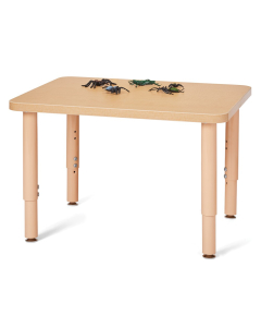 Jonti-Craft Purpose Plus 30" W x 24" D Height Adjustable Laminate Preschool Table