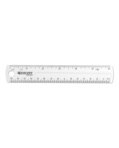 Westcott 6" Transparent Plastic Ruler