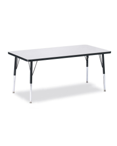 Jonti-Craft Berries 60" x 30" Rectangle Classroom Activity Table (Shown in Grey / Black