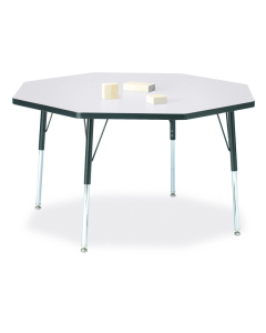 Jonti-Craft Berries 48" x 48" Octagon Classroom Activity Table (Shown in Grey / Black)