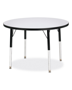 Jonti-Craft Berries 36" D Elementary Round Classroom Activity Table (Shown in Grey / Black)