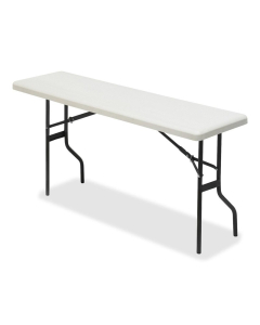 Iceberg IndestrucTable Classic 72" W x 18" D Heavy-Duty Plastic Folding Table (Shown in Platinum)