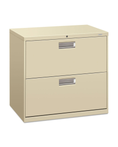 HON Brigade 672LL 2-Drawer 30" Wide Lateral File Cabinet, Letter & Legal Size, Putty