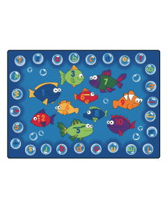 Carpets for Kids Fishing for Literacy Classroom Rug