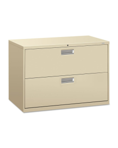 HON Brigade 692LL 2-Drawer 42" Wide Lateral File Cabinet, Letter & Legal Size, Putty