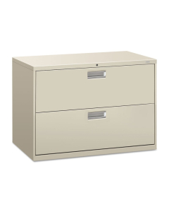 HON Brigade 692LQ 2-Drawer 42" Wide Lateral File Cabinet, Letter & Legal Size, Light Gray
