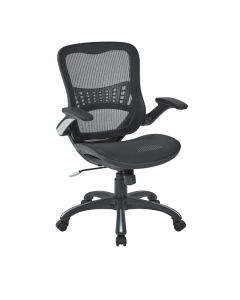 Office Star Synchro-Tilt Mesh Mid-Back Managers Chair (Shown in Black)