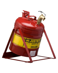 Justrite 7150156 Type I 5 Gallon Tilt Dispensing Safety Can, Red