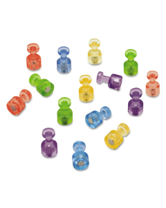 Quartet Magnetic Push Pins for Whiteboards, Assorted, 20-Pack