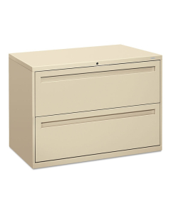 HON Brigade 792LL 2-Drawer 42" Wide Lateral File Cabinet, Letter & Legal Size, Putty