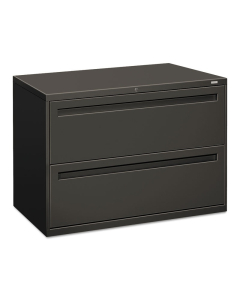 HON Brigade 792LS 2-Drawer 42" Wide Lateral File Cabinet, Letter & Legal Size, Charcoal