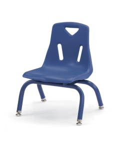 Jonti-Craft Berries 8" H Stacking Chair With Powder-Coated Legs (Shown in Blue)
