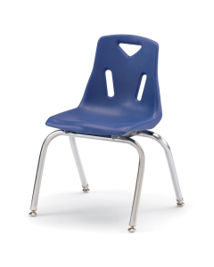 Jonti-Craft Berries 16" H Stacking Chair with Chrome Legs (Shown in Blue)