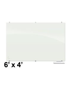 Best-Rite Visionary 6 ft. x 4 ft. Magnetic Glass Whiteboard (Shown in Glossy White)