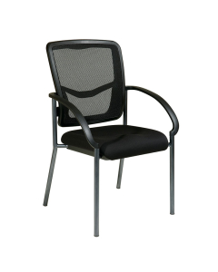 Office Star ProGrid Mesh-Back Fabric Mid-Back Guest Chair